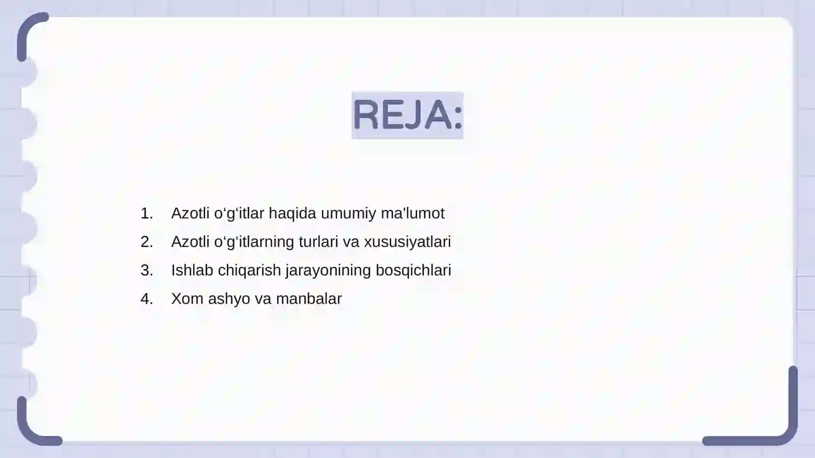 Azotli o‘g‘itlar ishlab chiqarish texnikasi 2