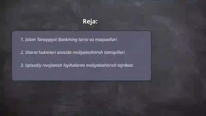 Islom Taraqqiyot Bankining tarixi va maqsadlari 2