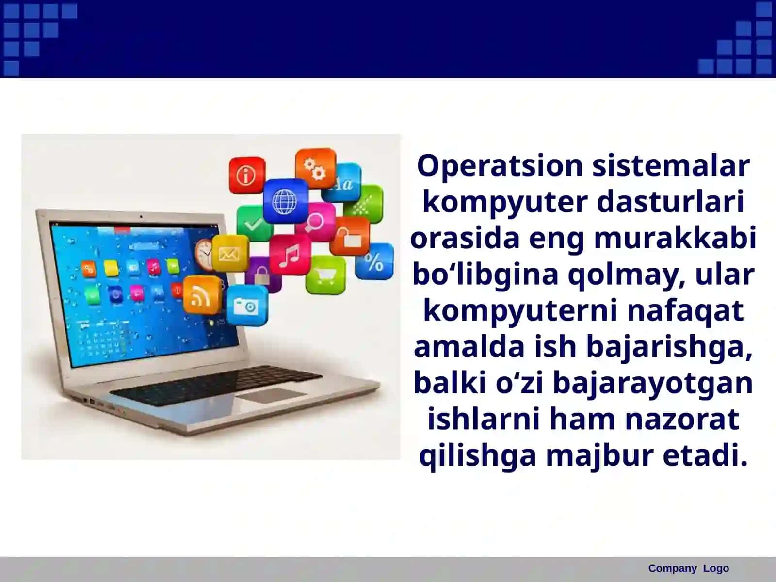 8-sinf Informatika Operatsion sistemani tashkil etuvchi dasturlar va qobiq-dasturlar 2