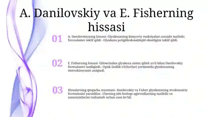 Oqsil Molekulasi Tuzilishining A.Danilovskiy Va E.Fisherning Nararyasi 2