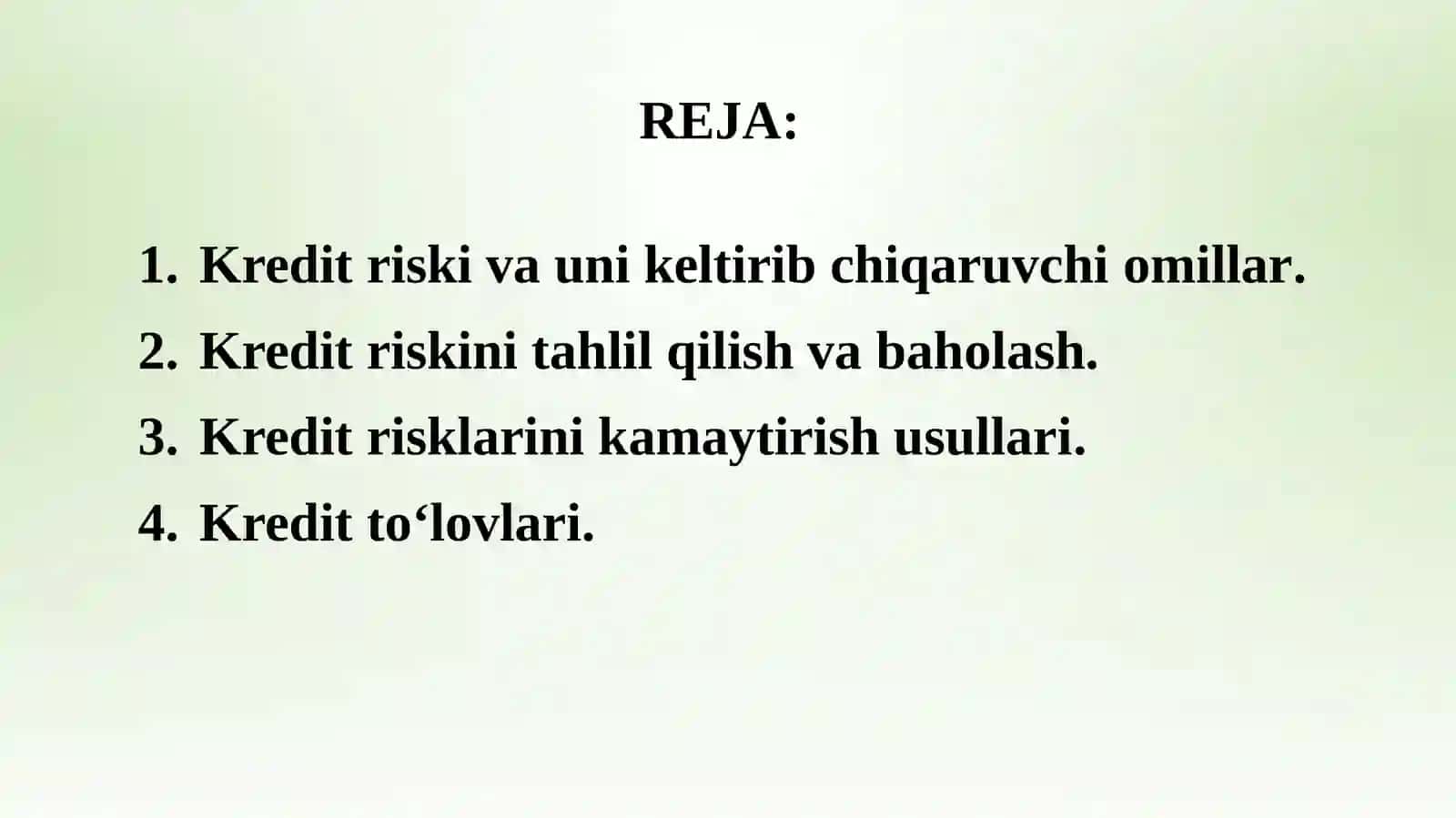 Kredit riski 2