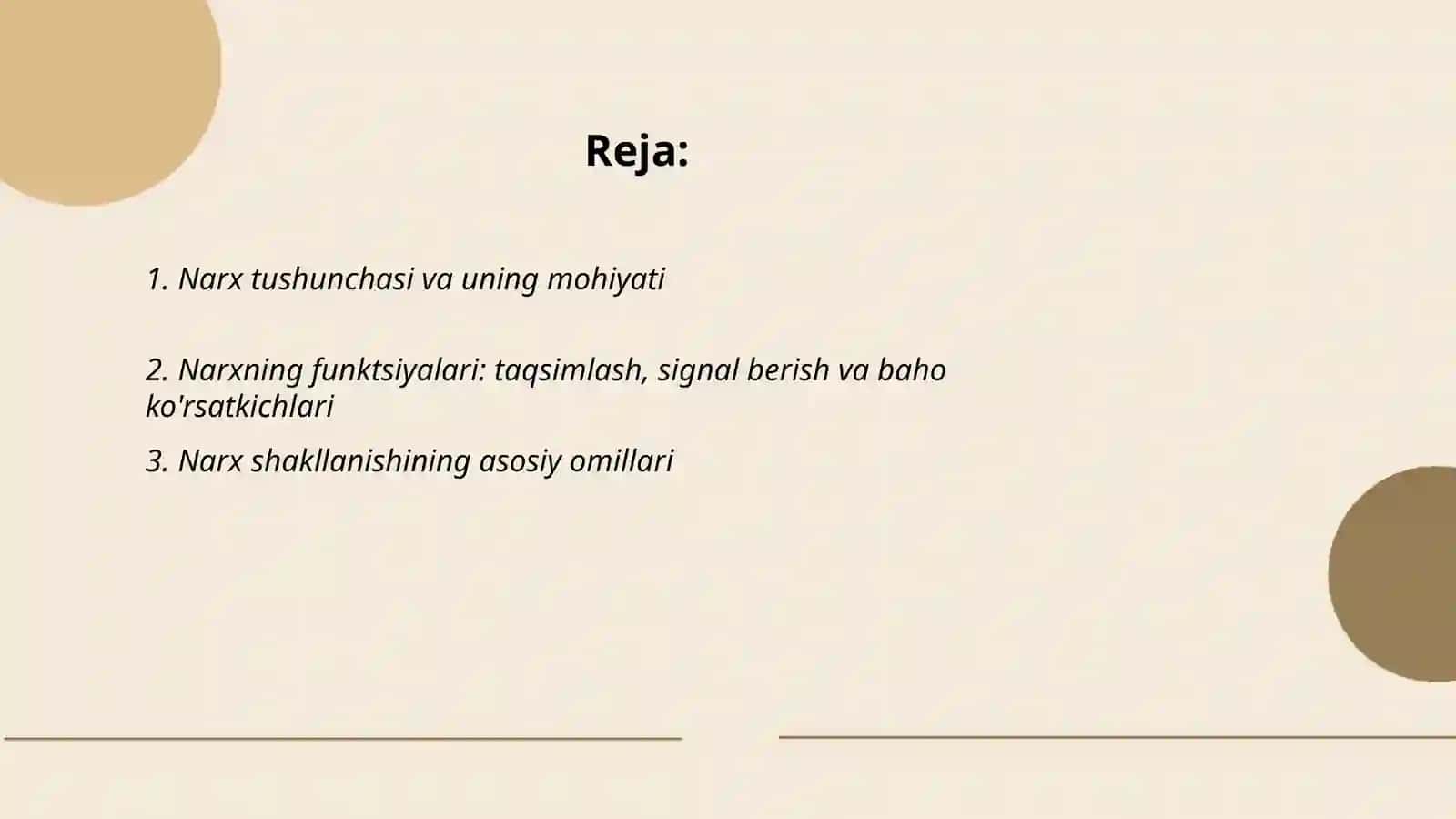 Narxning mohiyati va shakllanishi 2