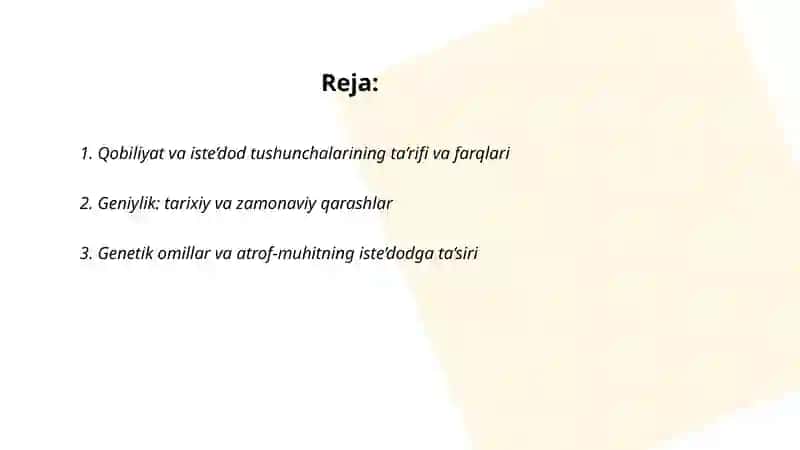 Qobiliyat, iste’dod, geniylik. Meliseva Gulsanam 2