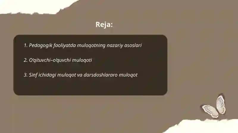 Pedagogik faoliyatda muloqot 2