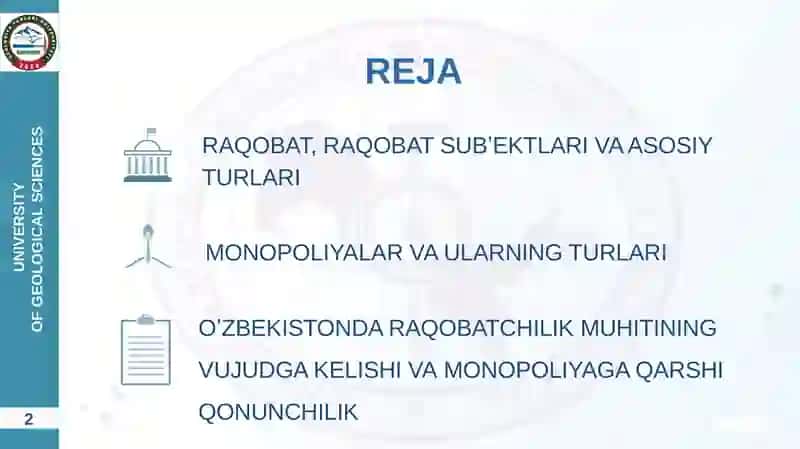RAQOBAT VA MONOPOLIYA. NARXNING MOHIYATI VA SHAKLLANISH XUSUSIYATLARI 2