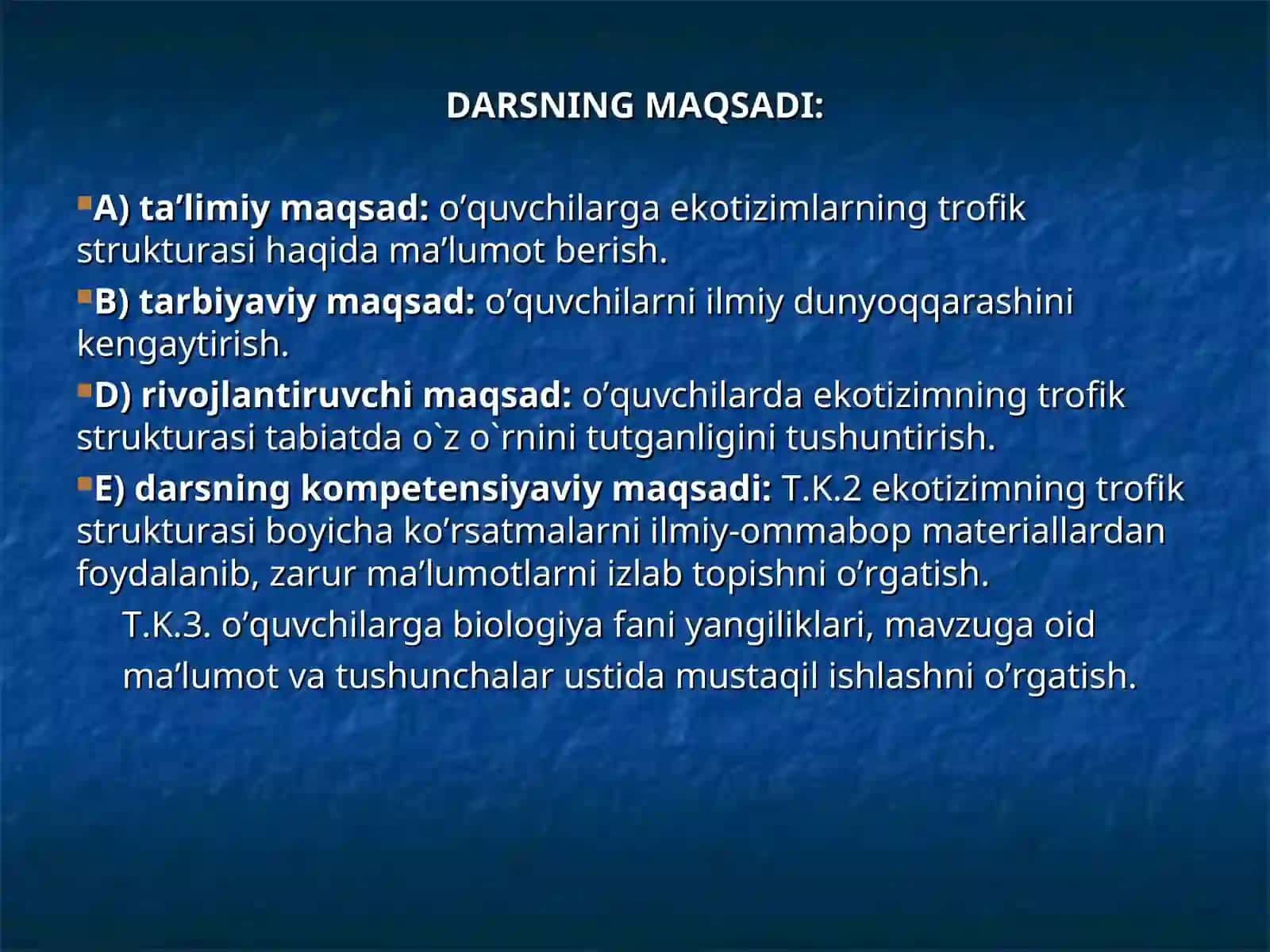 BIOGEOTSENOZLAR VA ULARNINGXUSUSIYATLARI. OZIQ ZANJIRLARIVA EKOLOGIK PIRAMIDALAR 2