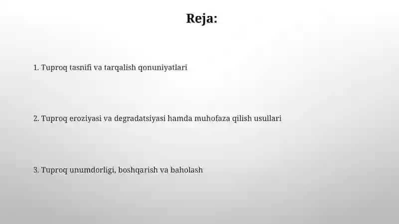 Tuproqlar tasnifi, tarqalish qonuniyatlari 2
