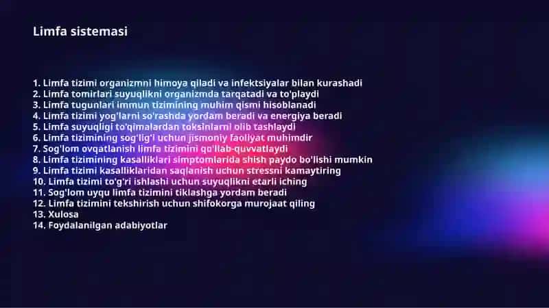 Limfa sistemasi 2