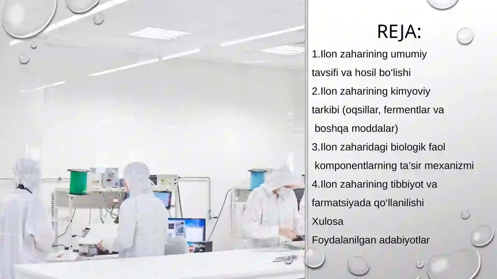 Ilon zaharining tarkibidagi biologik faol moddalar 2