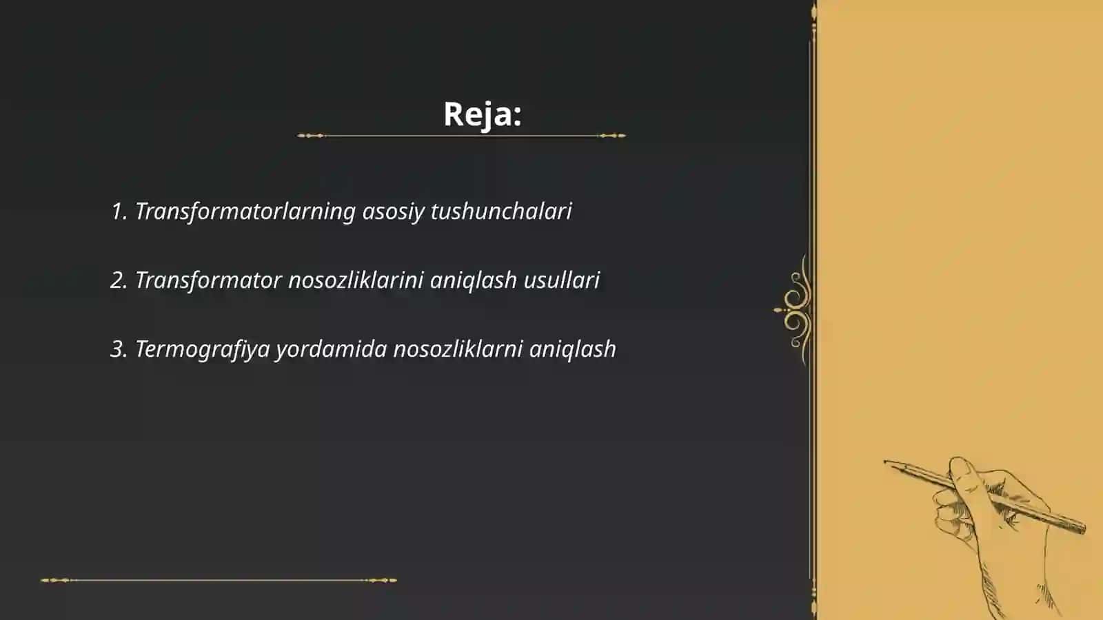 Transformatorlarning asosiy tushunchalari 2