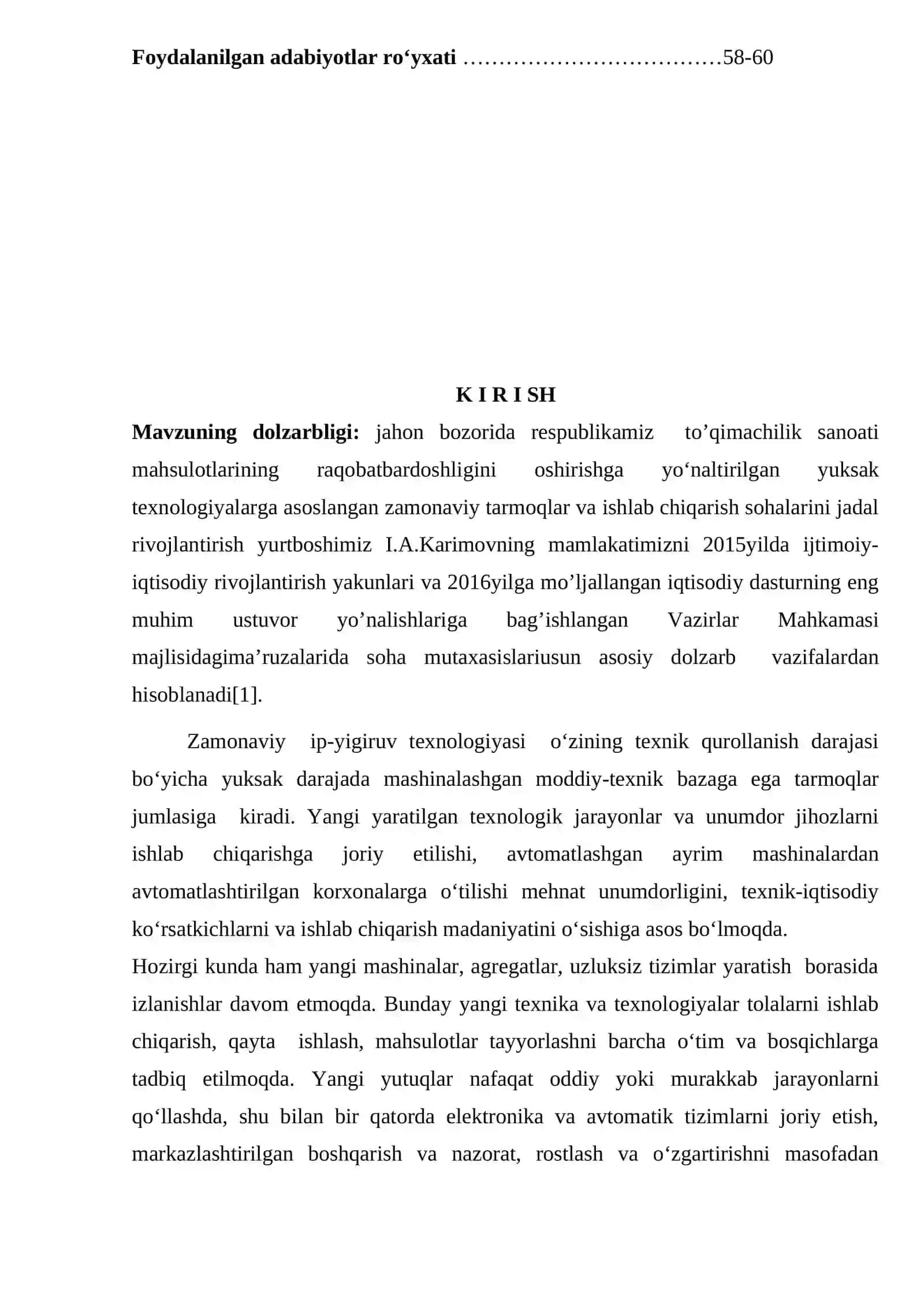 Qarshi “Cotton road” qo’shma korxonasida“RITER” ip-yigiruv texnologiyasini o’rganish 2