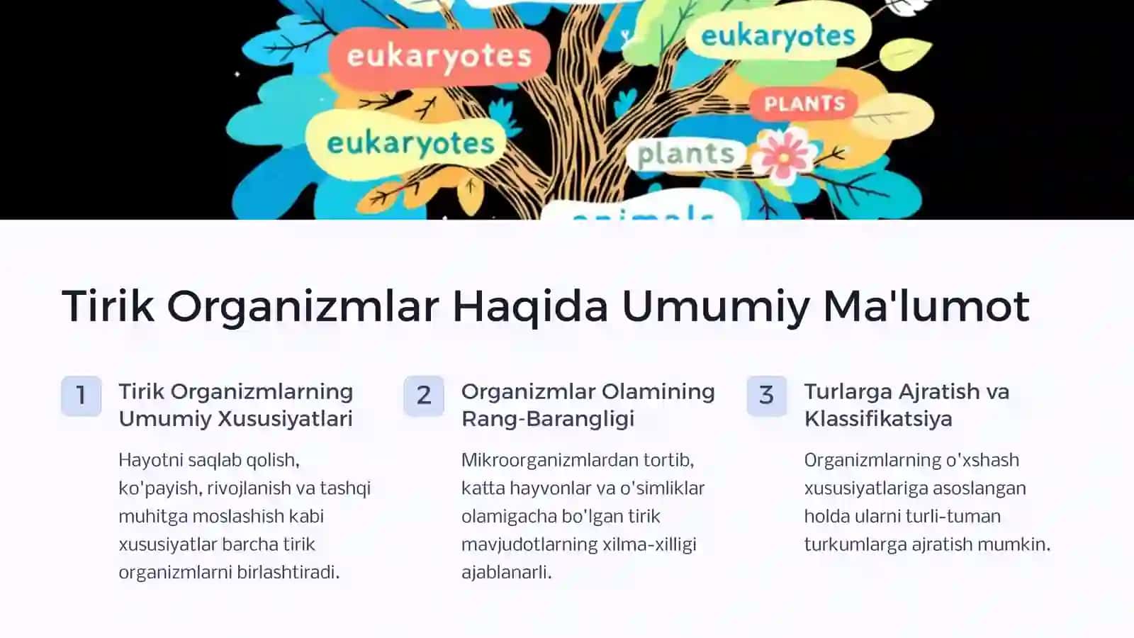 Tirik organizmlarning hayotiy shakllari 2