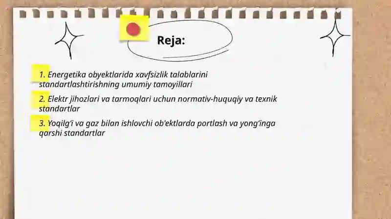 Energetika obyektlarida xavfsizlik talablarini standartlashtirish 2