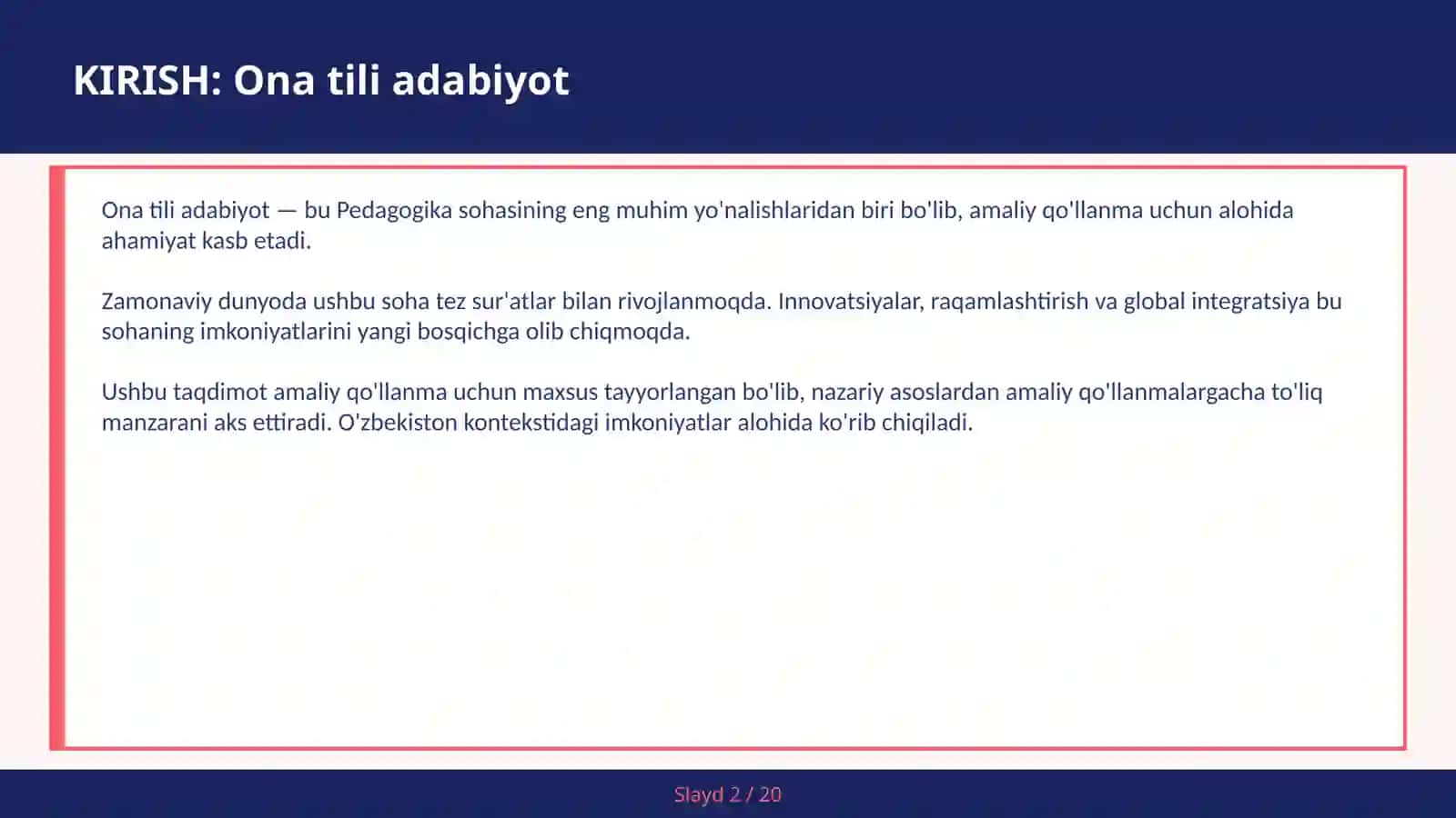 Ona tili adabiyot 2