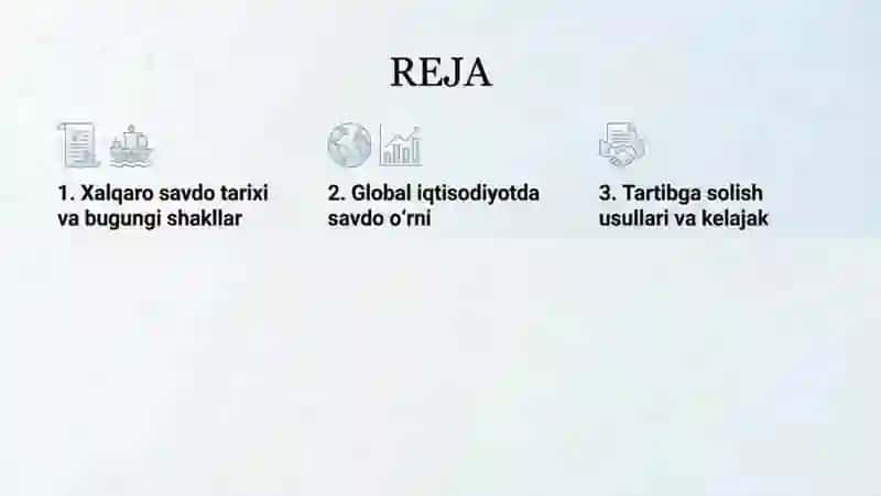Global iqtisodiyotning shakllanishida xalqaro savdoning o’rni va uni tartibga solish usullari 2