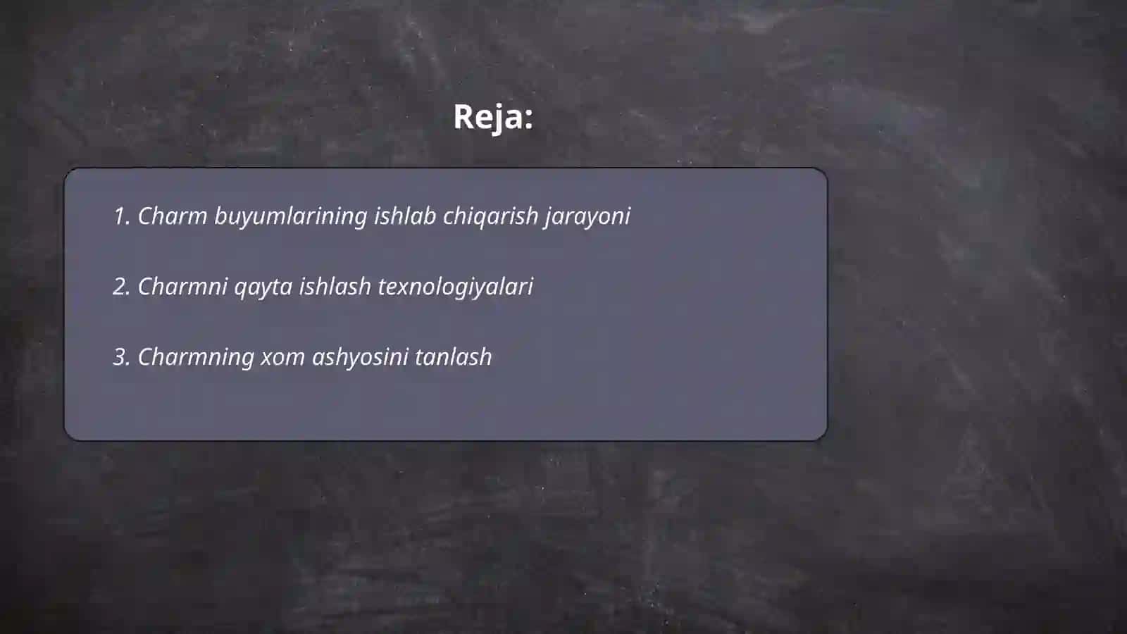 Charm buyumlari ishlab chiqarish korxonalari 2