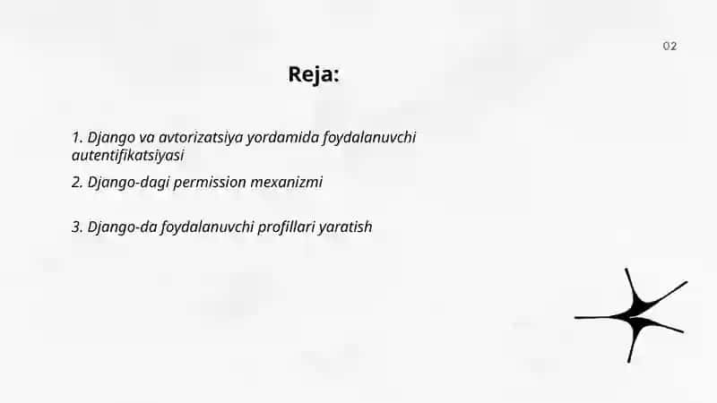 Django autentifikatsiya va avtorizatsiya 2