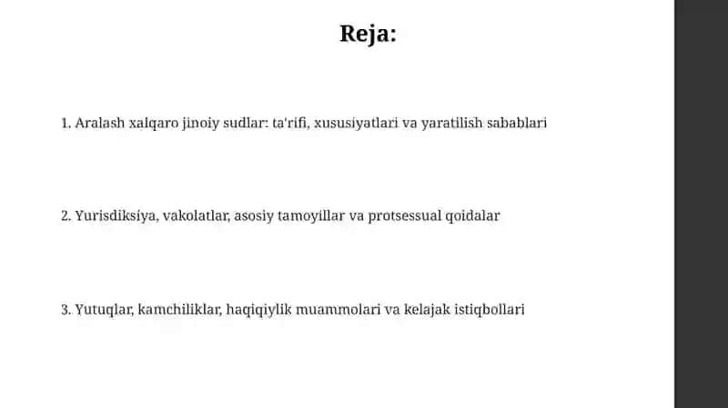 Aralash xalqaro jinoiy sudlar (tribunallar) 2