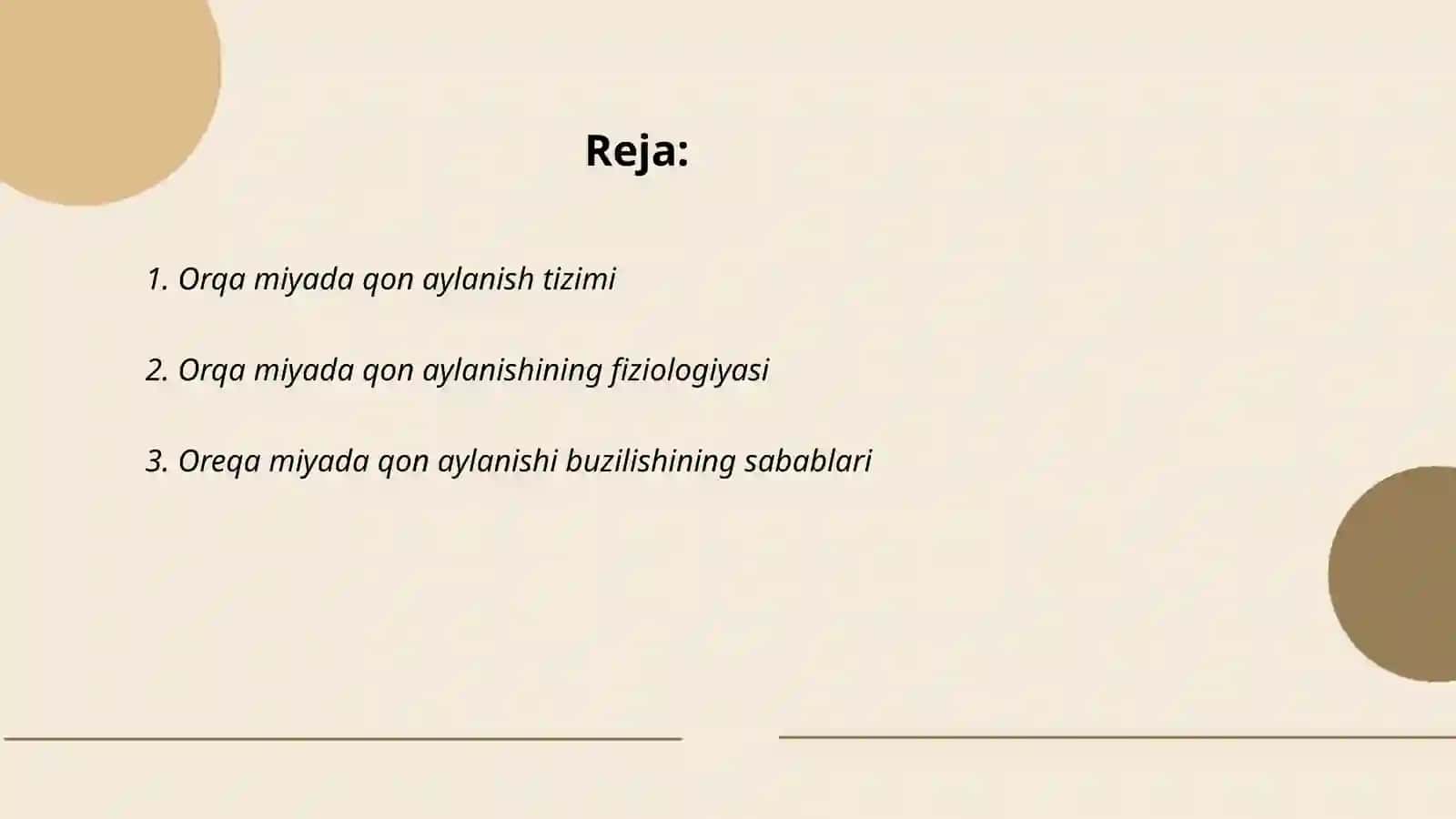 Orqa miyada qon aylanishining buzulishi 2