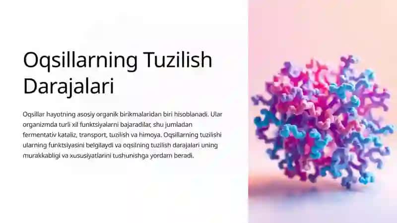 Oqsillarning Tuzilish Darajalari 2