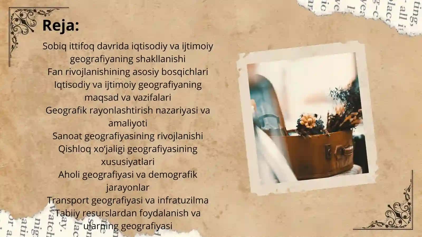 Sobiq ittifoq davrida iqtisodiy va ijtimoiy geografiyaning shakllanishi 2