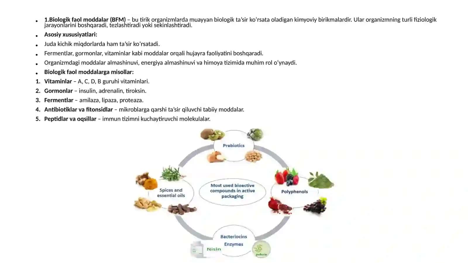 Biologik faol moddalar ishlab chiqarish uchun texnik vositalar va moslamalar 2