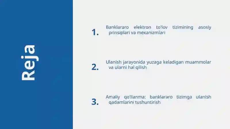 Banklararo Elektron To'lov Tizimining Asosiy Prinsiplari 2