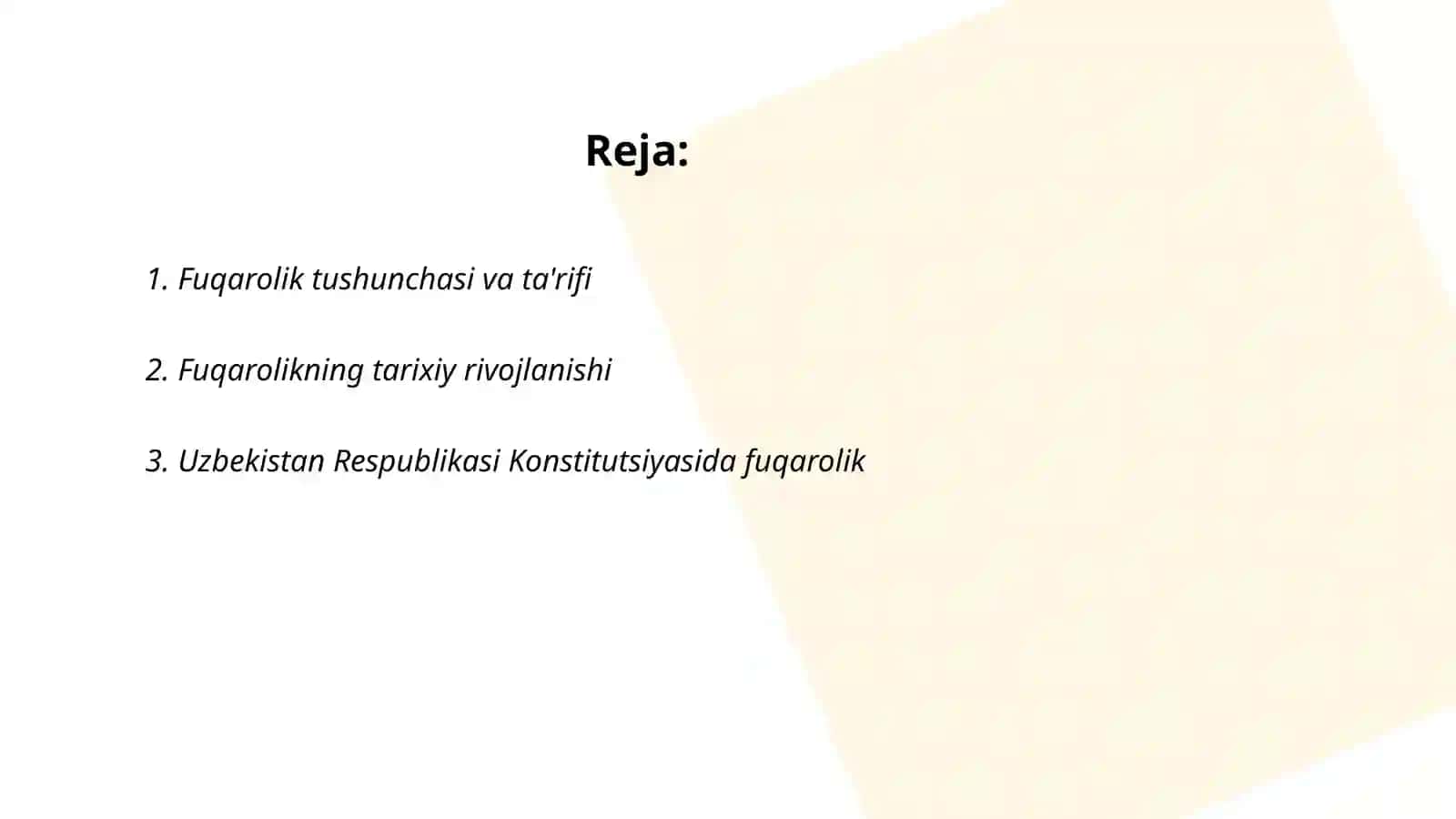 Oʻzbekistonda fuqarolik va uning konstitutsiyaviy asoslari 2