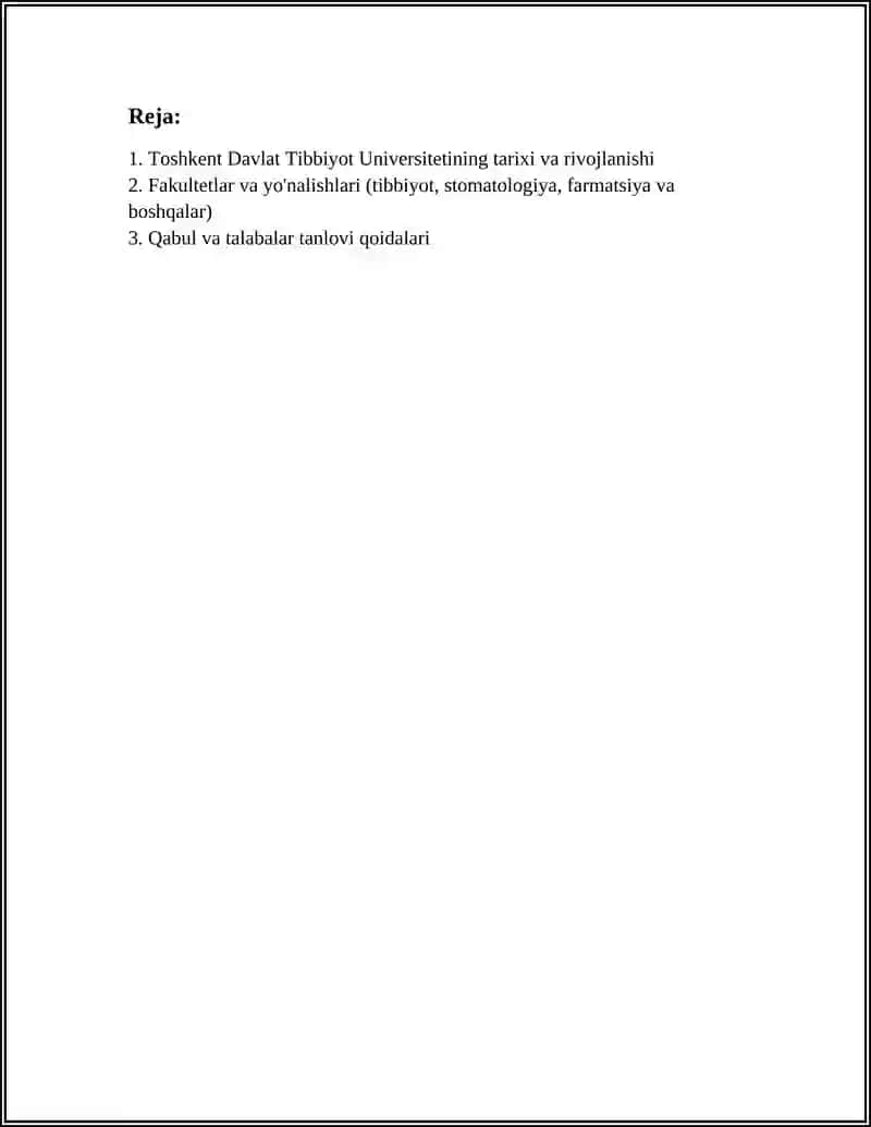 Toshkent Davlat Tibbiyot Universiteti 2