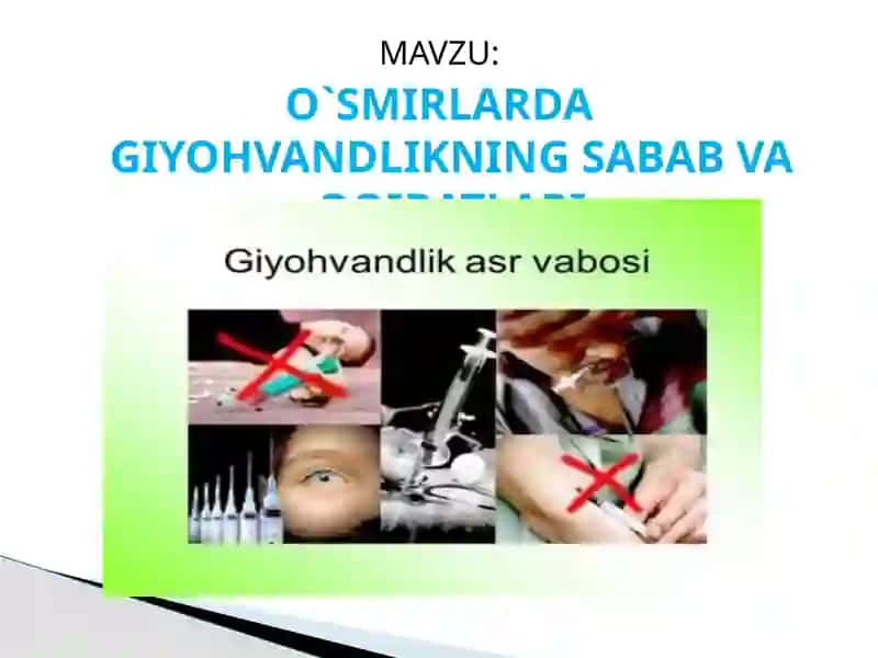 O`SMIRLARDA GIYOHVANDLIKNING SABAB VA OQIBATLARI 2
