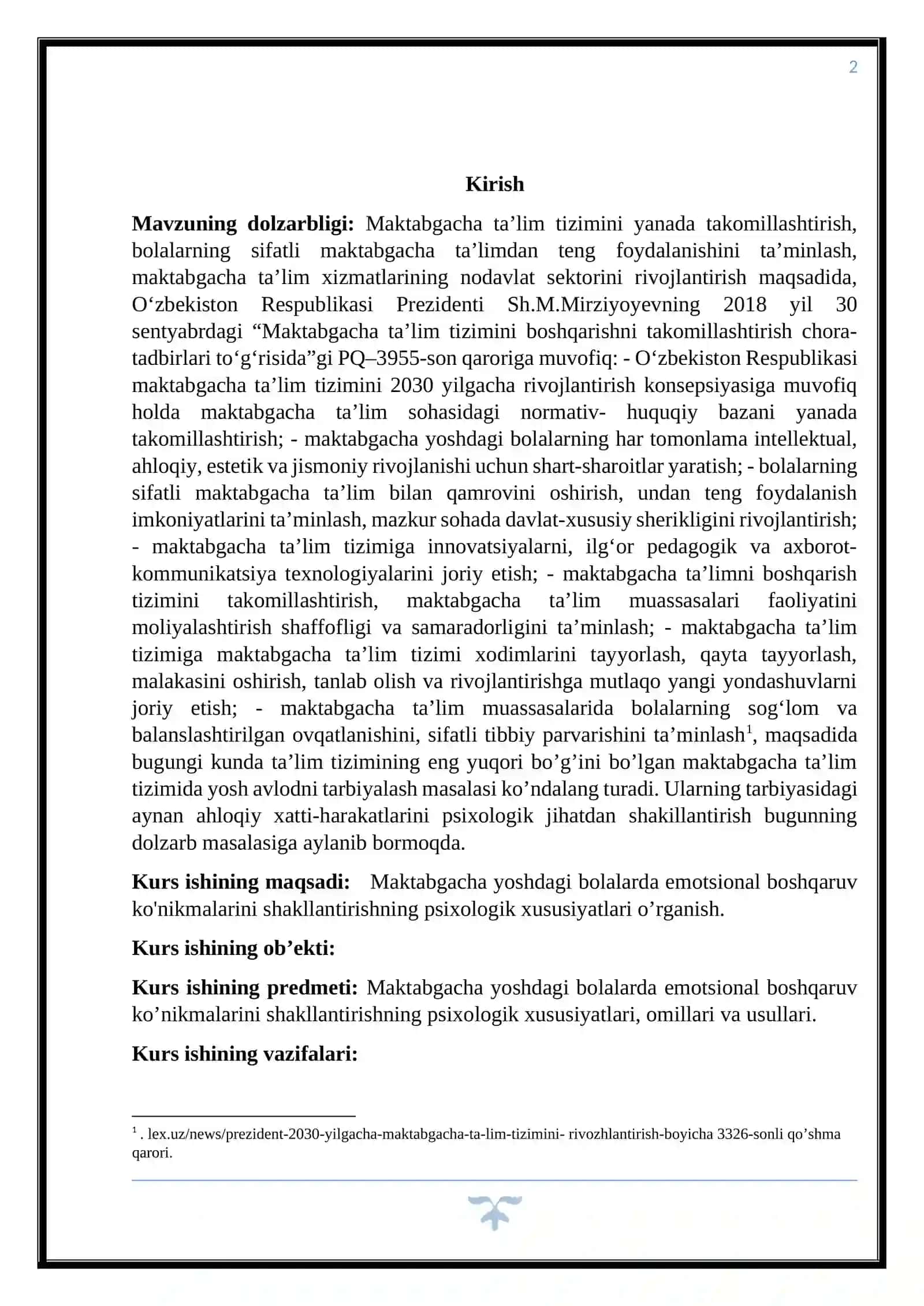 MAKTABGACHA YOSHDAGI BOLALARDA EMOTSIONAL BOSHQARUV KO'NIKMALARINI SHAKLLANTIRISHNING PSIXOLOGIK XUSUSIYATLARI 2