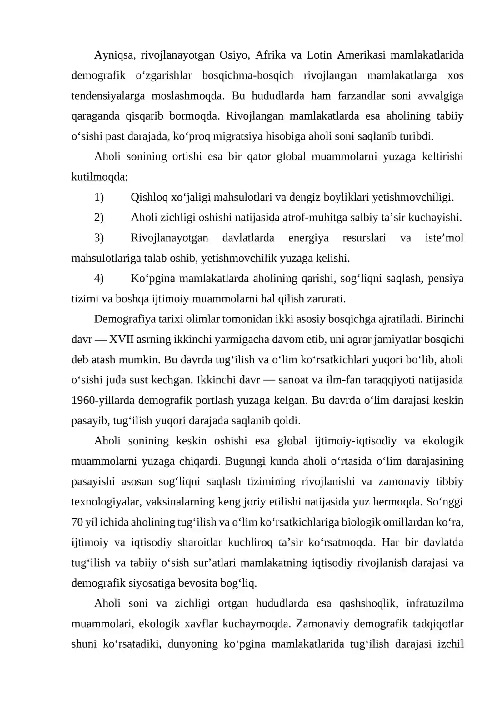 Dunyo xalqlarining demografik siyosati 2