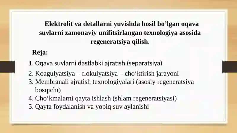 Elektrolit va detallarni yuvish 2