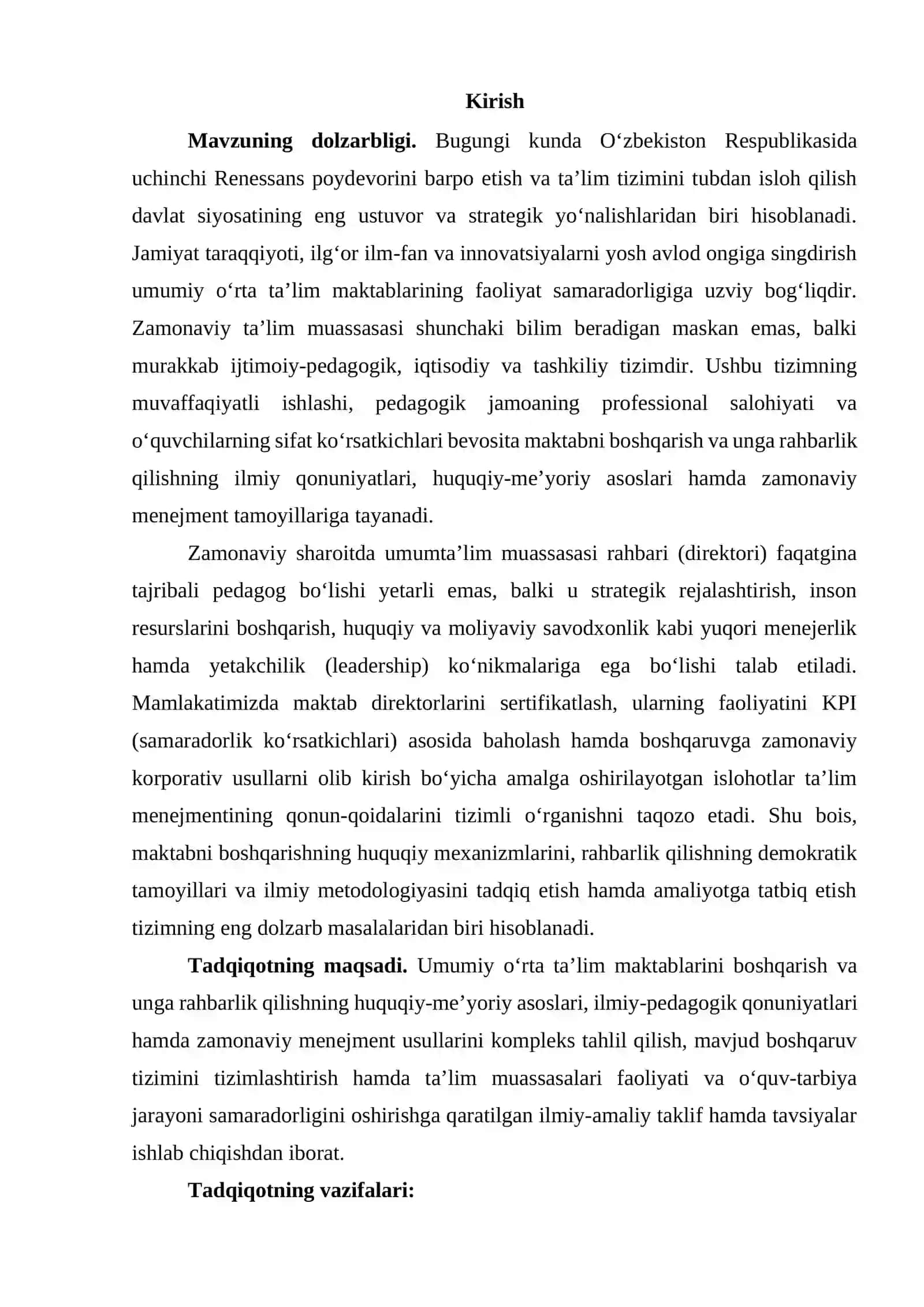 Maktabni boshqarish va unga rahbarlik qilishning qonun qoidalari 2
