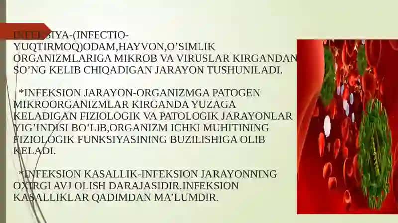 UMUMIY INFEKSION JARAYON HAQIDA TUSHUNCHA 2