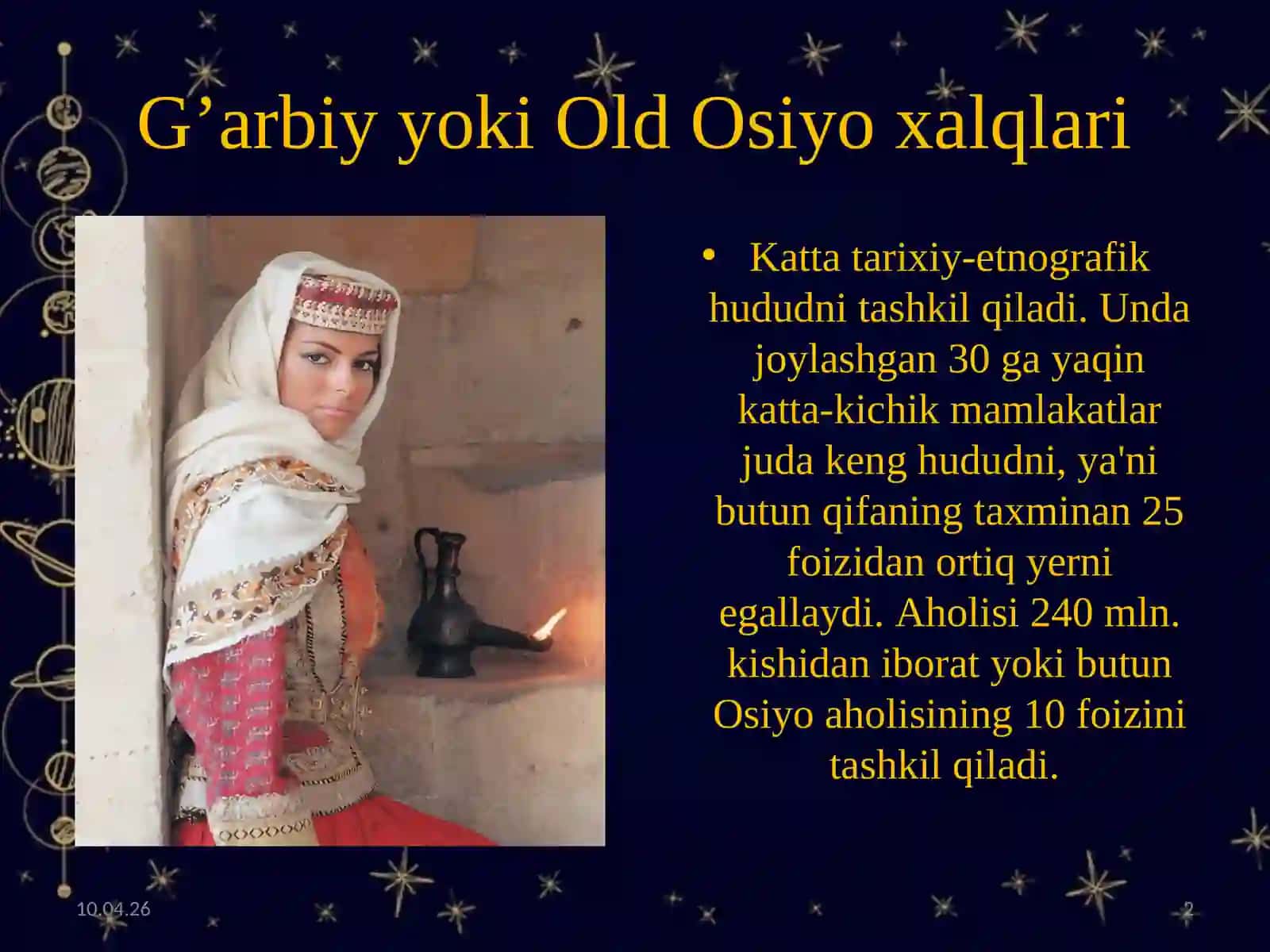 G`arbiy Osiyo xalqlari. Fotoalbom 2