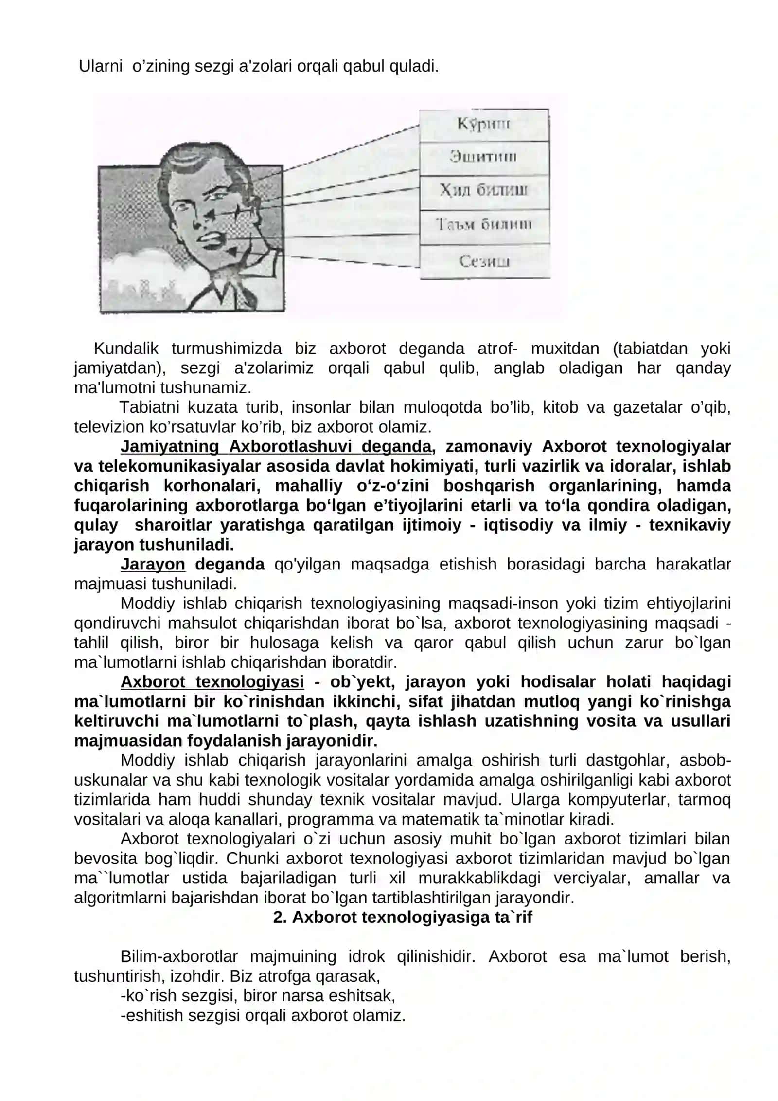 Axborot texnologiyalari haqida asosiy tushuncha 2