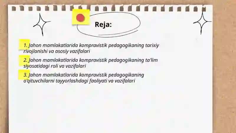Jahon mamlakatlarida kompravistik pedagogikaning faoliyat va vazifalari 2
