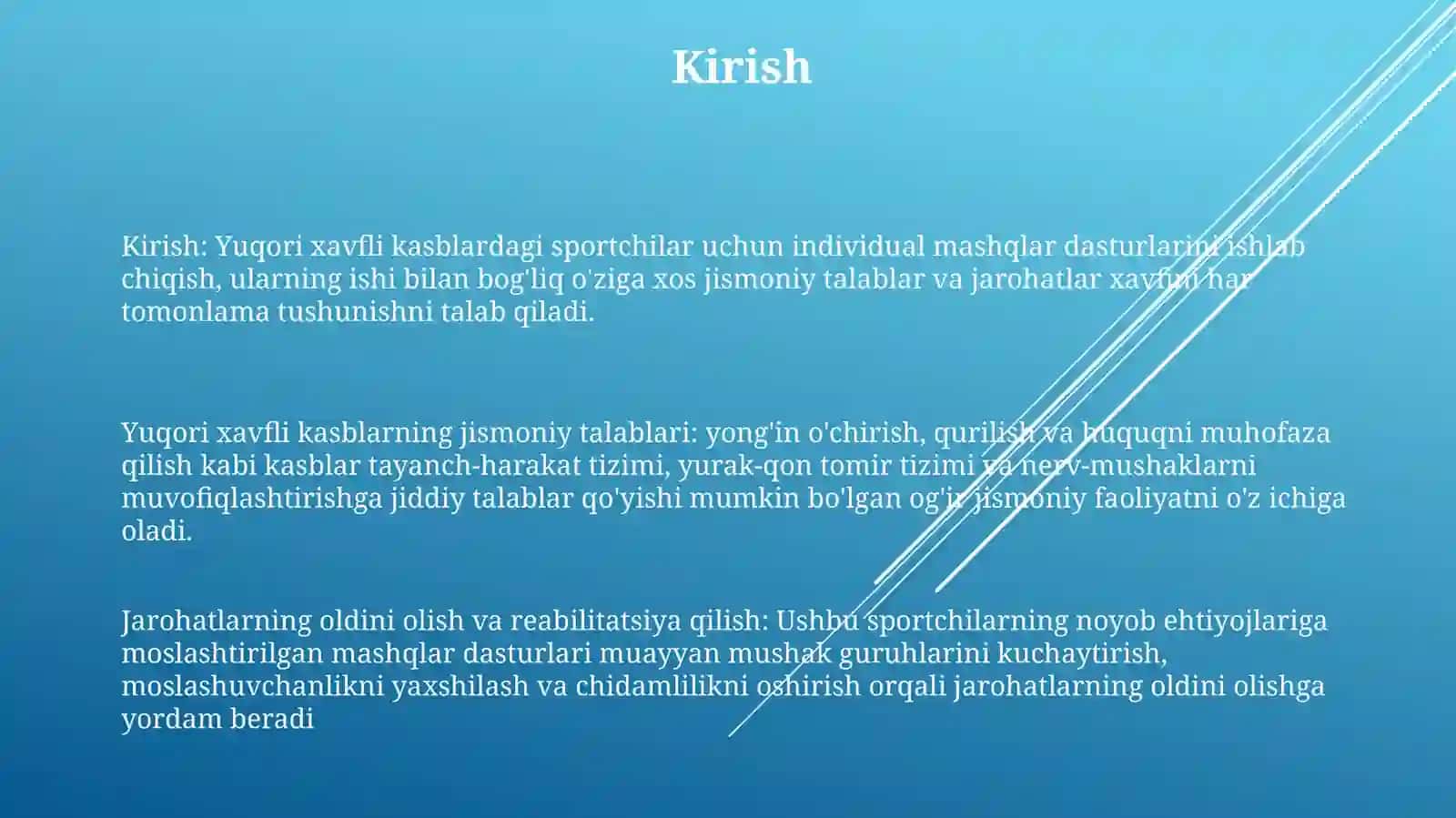 Bo'Lajak Kasbiy Faoliyatiga Bog'Liq Jismoniy Mashiqlardan Iborat Individual Dasturlar 2