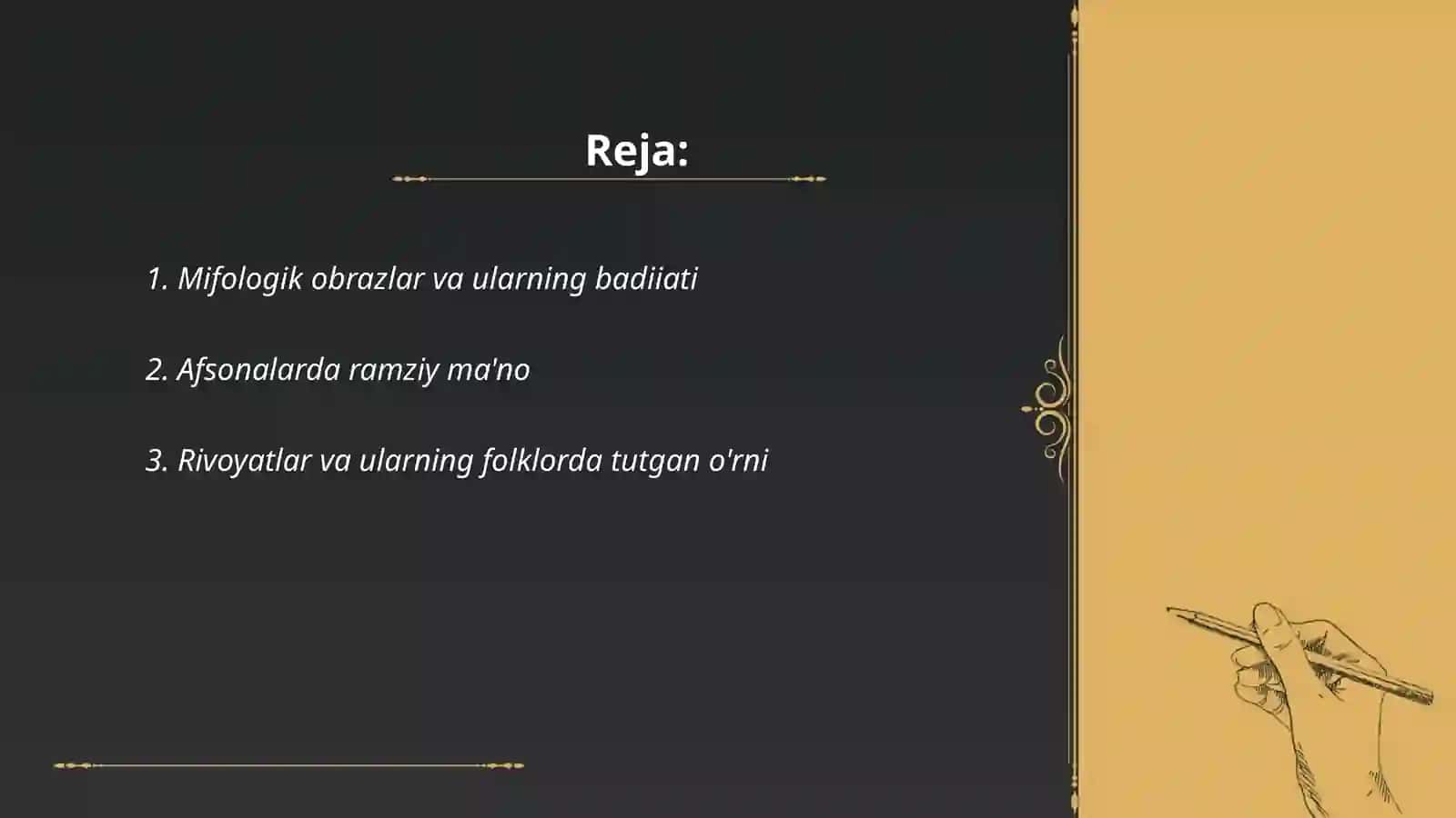 Rivoyatlarda Mif Afsona va asotir janrlar badiiati 2