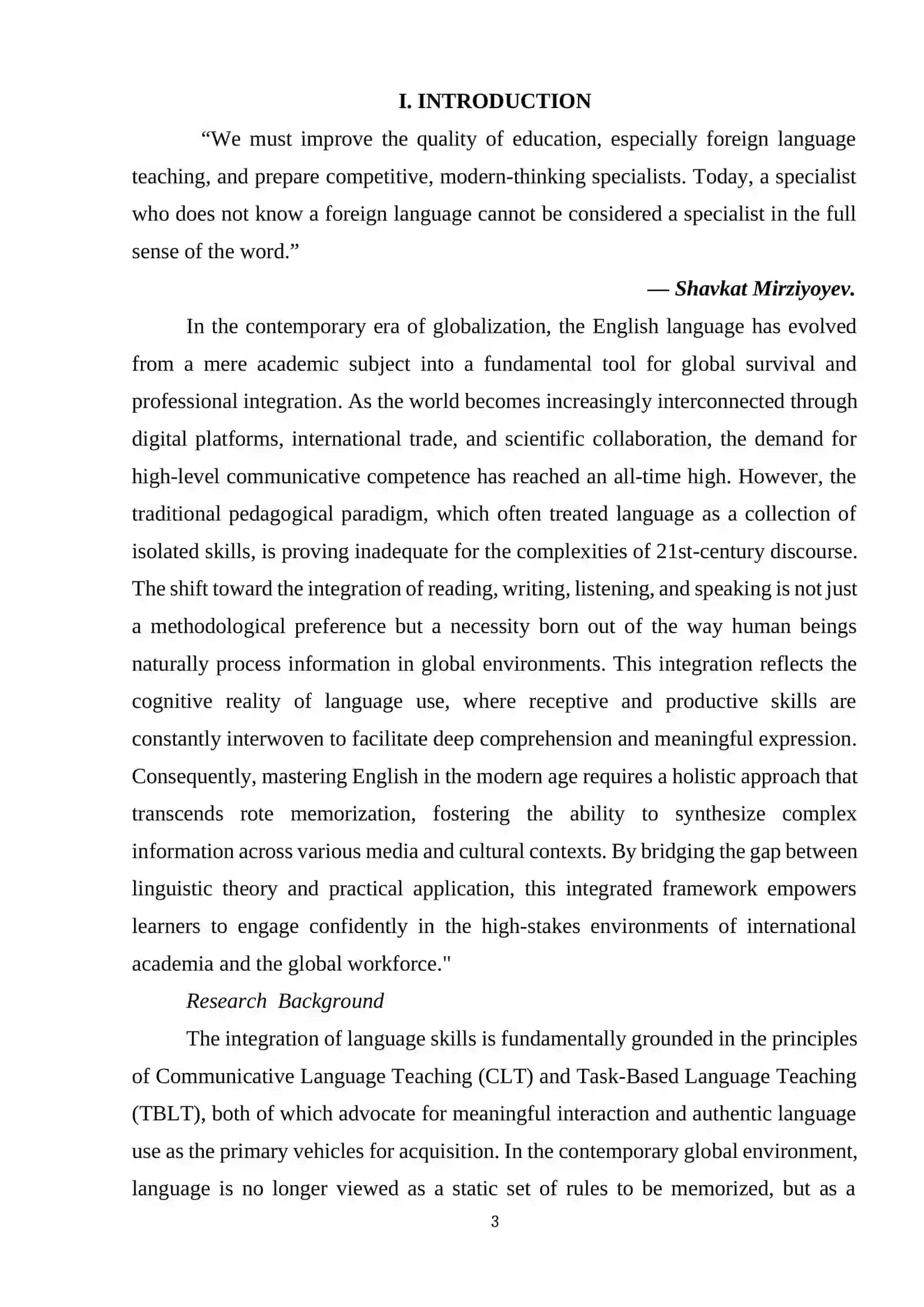 The Significance of English and Integrated Language Skills in Global Communication and Education 2