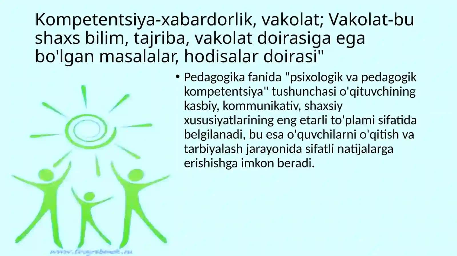 O'qituvchining psixologik kompetentsiyasi: muammolarni hal qilish pedagogik vaziyatlar 2