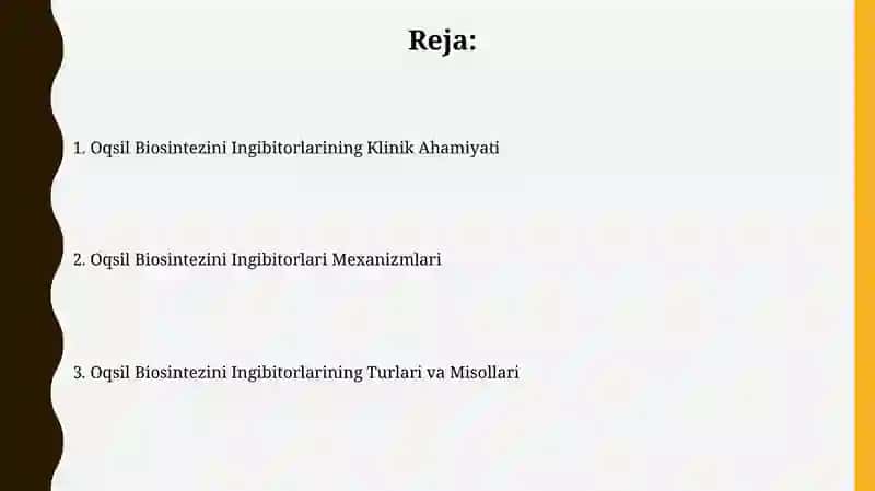 Oqsil biosintezi ingibitorlari 2