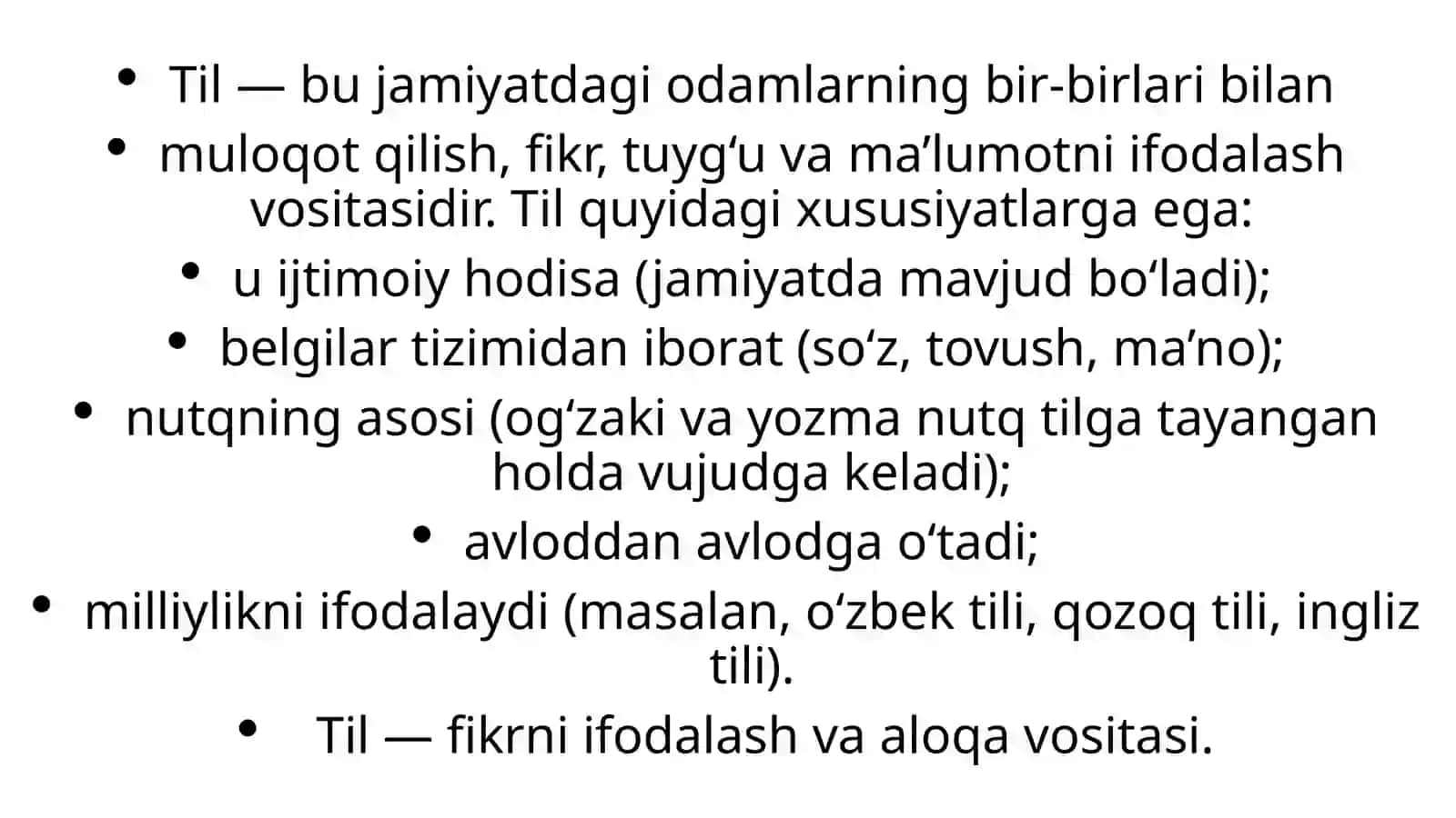 Til va yozuv masalalari. 2
