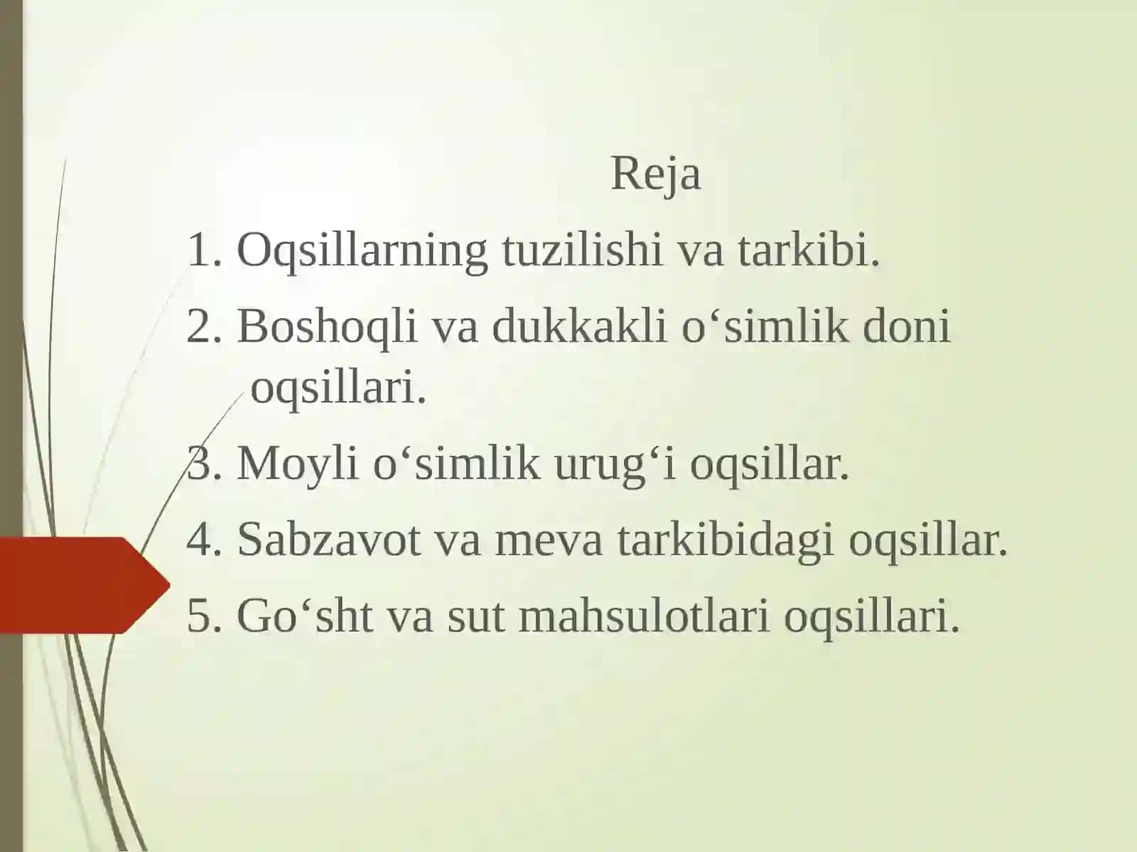 OZIQ-OVQAT OQSILLARI, TUZILISHI, TARKIBI VA KATALITIK XUSUSIYATLARI 2