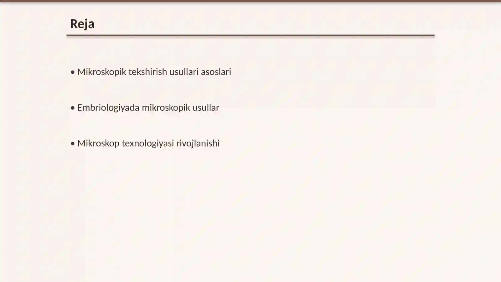 Mikroskopik a va embriologiyaning tekshirish usullari va mikroskop texnologiyasi bilan tanishish uning afzalliklari 2