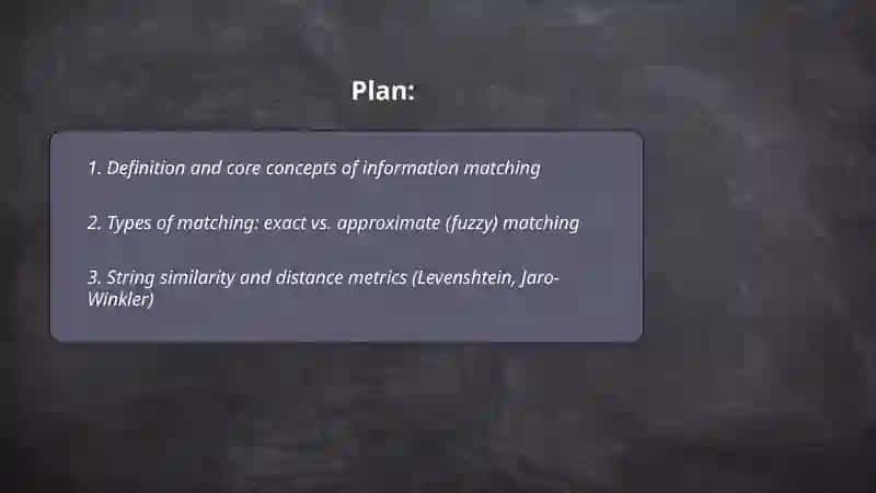 Information about matching 2