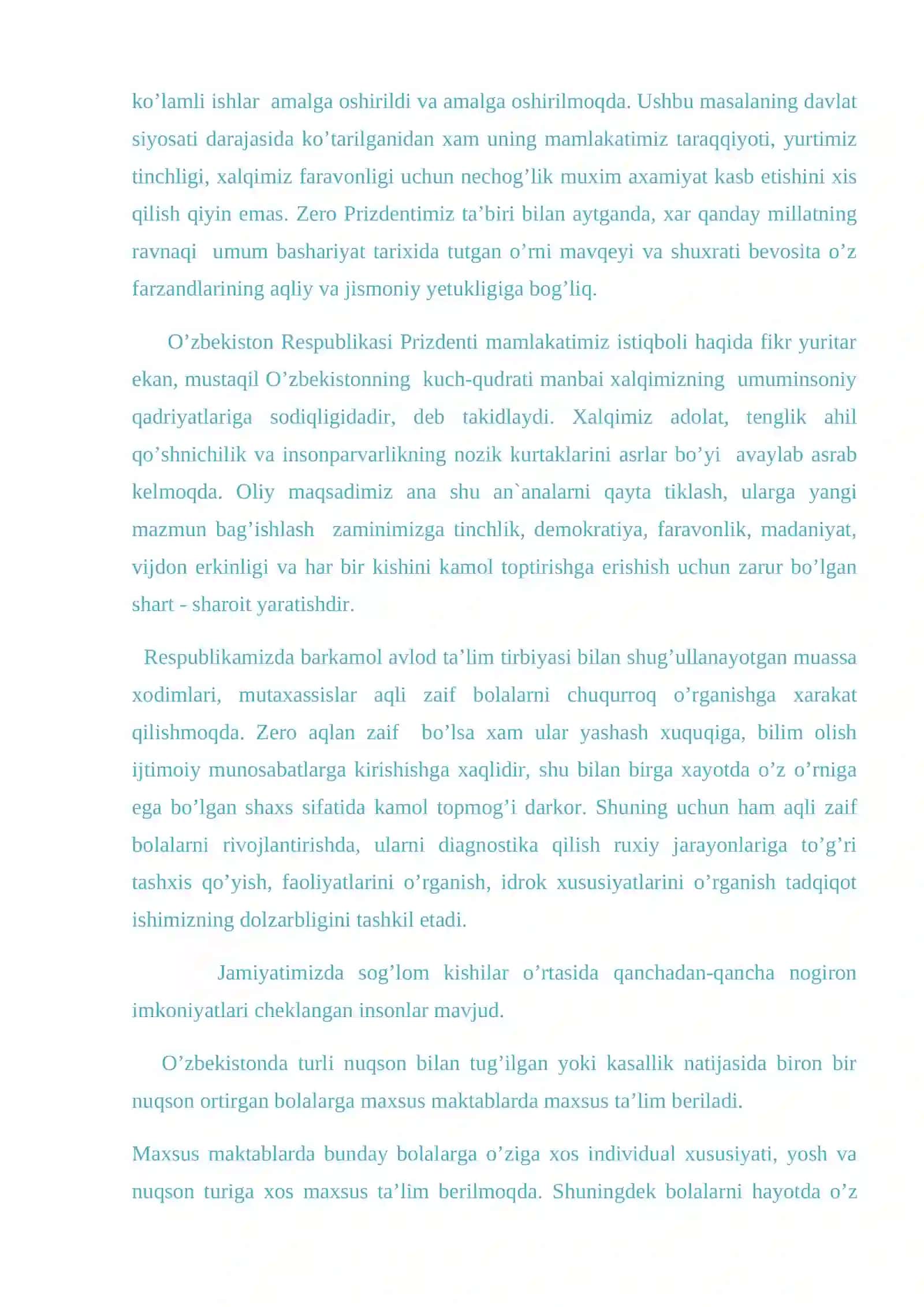 Aqli zaif bolalar idrokini rivojlantirish metodlari 2
