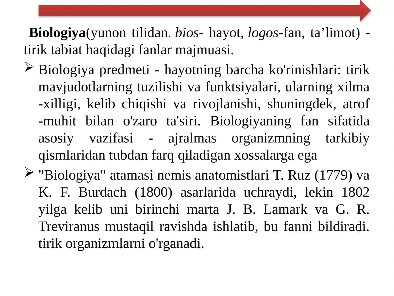 Biologiya fanining bo’limlari 2