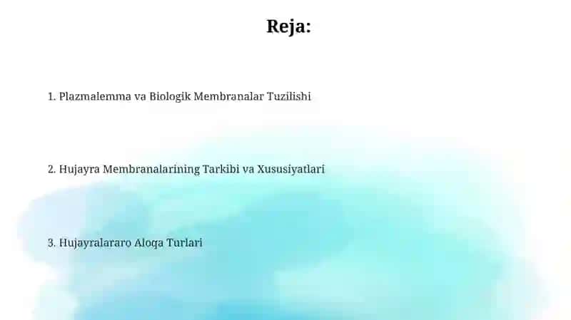 Plazmolemma biologik membranalar tuzilishi 2
